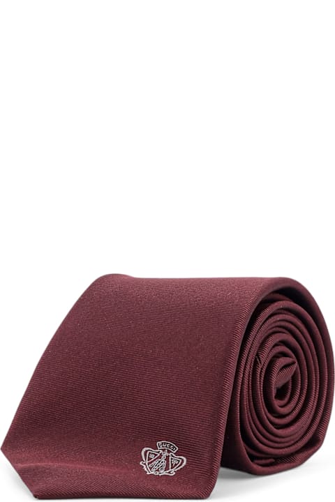Ties for Men Gucci Silk Tie With Lord Detail
