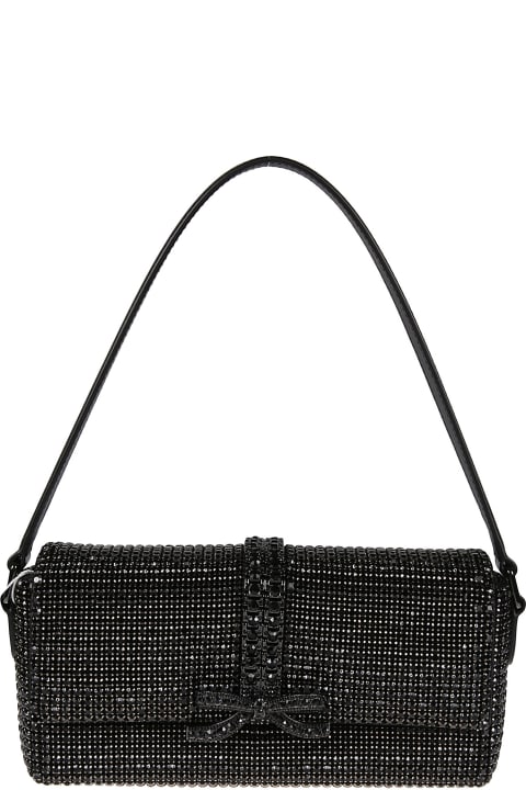 self-portrait for Women self-portrait Rhinestone Chainmail Baguette Bag