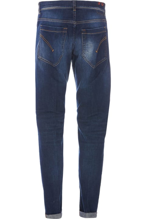 Dondup Jeans for Men Dondup Blue Cotton Blend Mid-rise Slim-fit Jeans