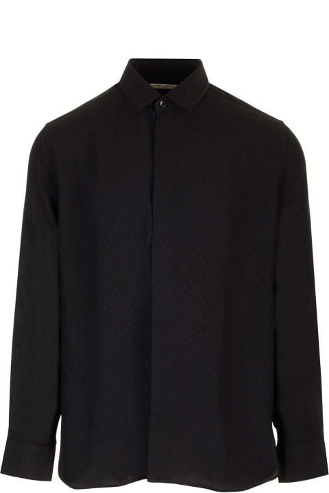 Saint Laurent Clothing for Men Saint Laurent Plumetis Silk Shirt