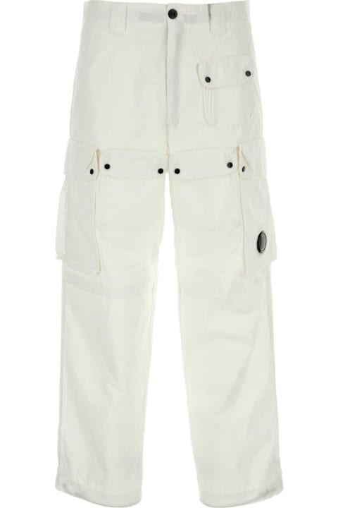 C.P. Company Pants for Men C.P. Company White Cotton Pant
