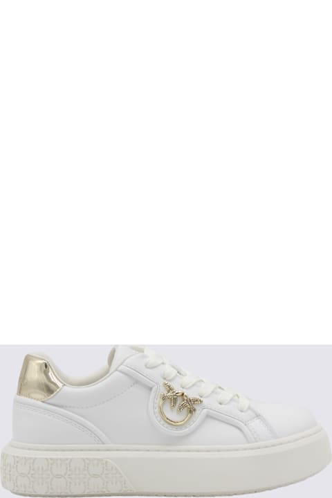 Pinko White Leather Sneakers