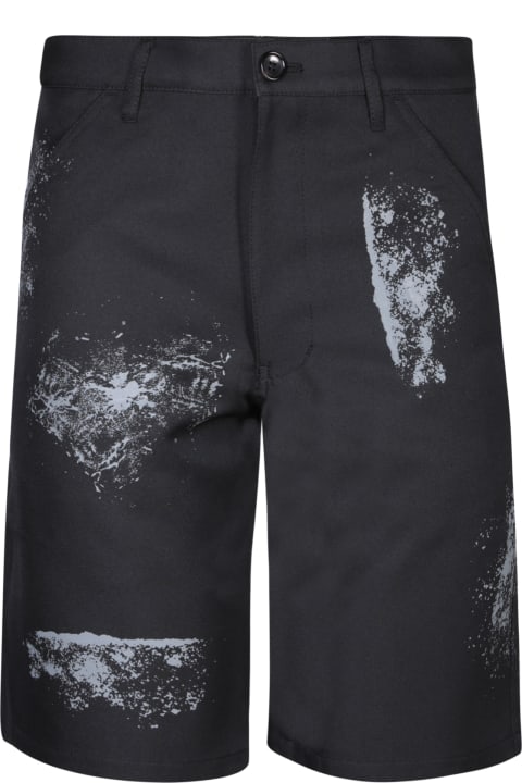 Comme des Garçons Shirt for Men Comme des Garçons Shirt Hand Print Black Bermuda Shorts