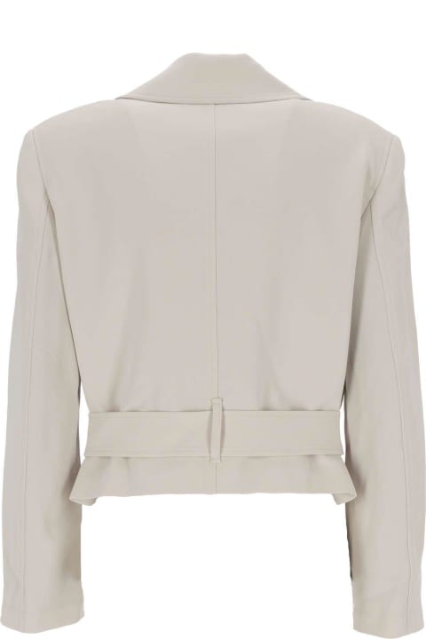 Theory Clothing for Women Theory Double-breasted Belted Cropped Coat