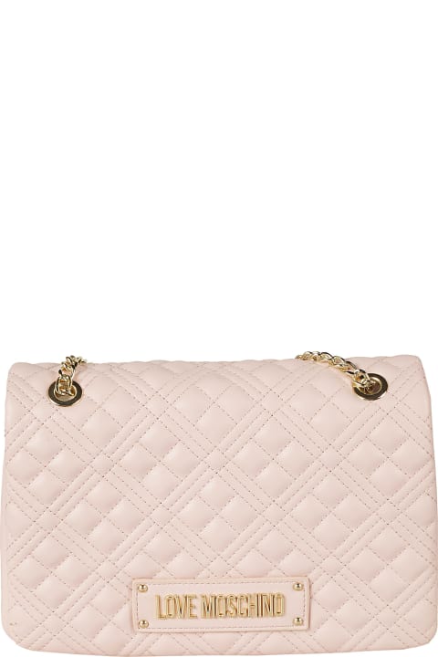 Fashion for Women Love Moschino Logo Embossed Quilted Chain Shoulder Bag
