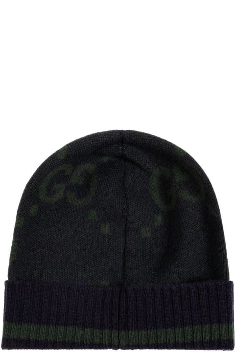 Gucci Hats for Men Gucci Monogram Knitted Beanie