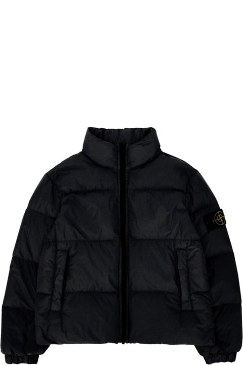 Coats & Jackets for Boys Stone Island Compass-motif Zipped Jacket