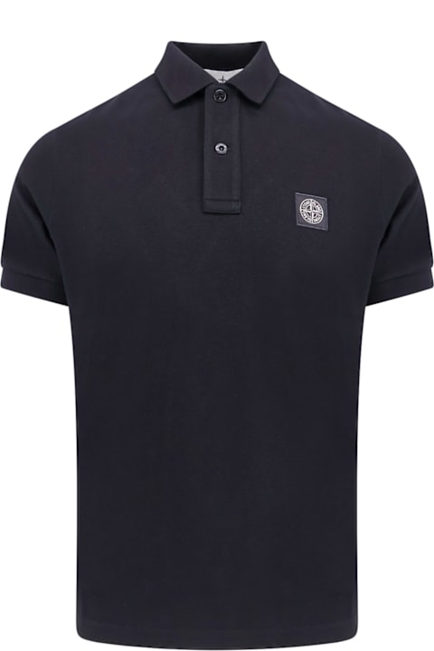 Stone Island Men Stone Island Stretch Cotton Polo Shirt