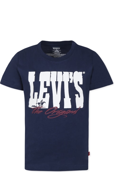 Homeware Levi
s Blue T-shirt For Boy With Logo