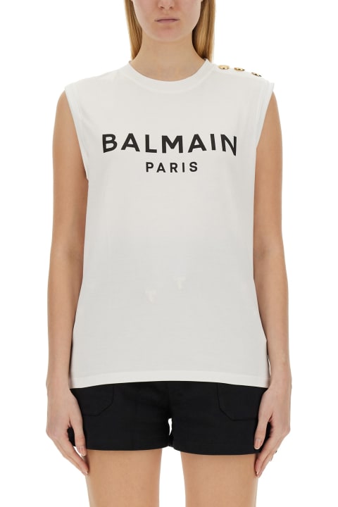 Clothing Sale for Women Balmain 3-button Tank Top