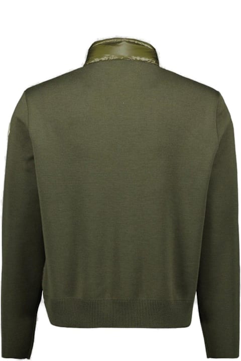 メンズ ニットウェア Moncler Tricot Zip-up Padded Cardigan