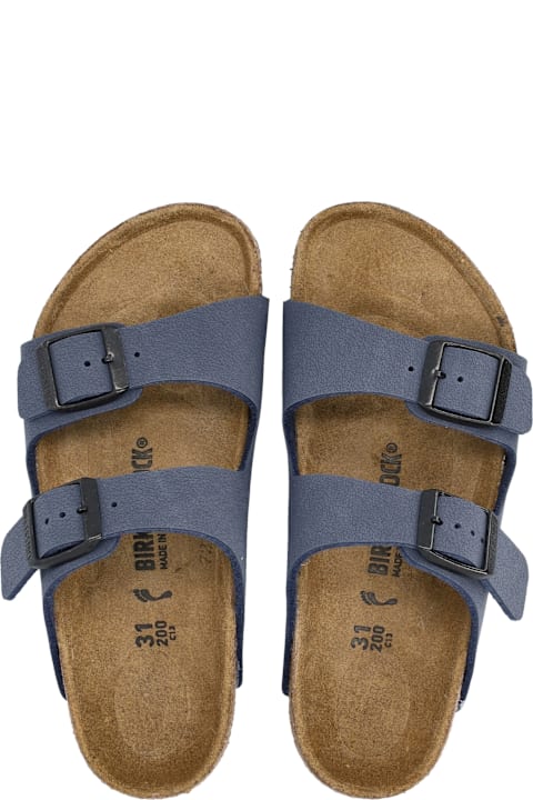 Homeware Birkenstock Birkenstock Arizona Kids Birko-flor® Nubuck Sandals Blue