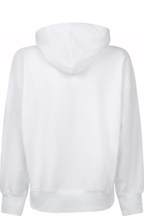 Fashion for Women MSGM Felpa Hoodie Logo Penellato Bianco