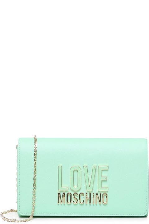 Love Moschino Bags for Women Love Moschino Logo Lettering Chain Linked Crossbody Bag