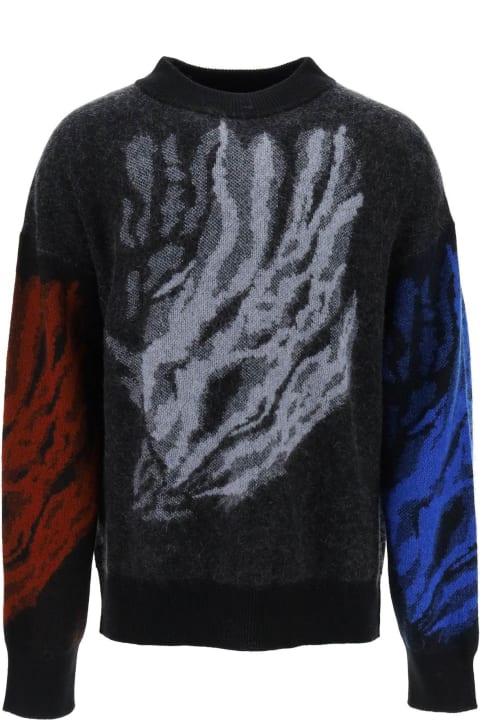 Wool And Mohair Jacquard Sweater
