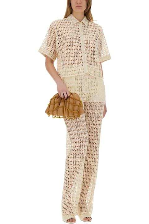 Alysi for Women Alysi Wide Macramé Pants