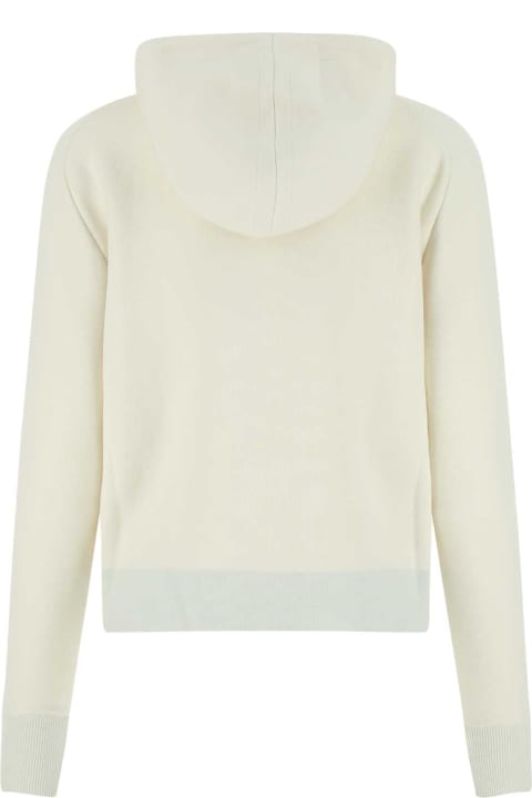 Bottega Veneta Fleeces & Tracksuits for Women Bottega Veneta Ivory Stretch Wool Blend Sweatshirt