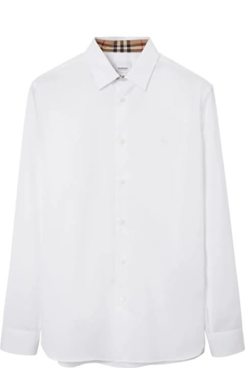 Shirts for Men Burberry Long-sleeved Button-up Cotton Shirt
