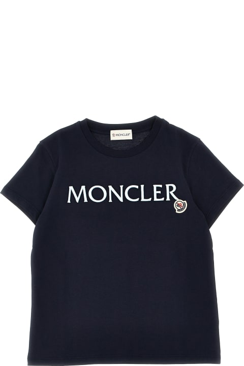Moncler for Girls Moncler Logo Embroidery T-shirt
