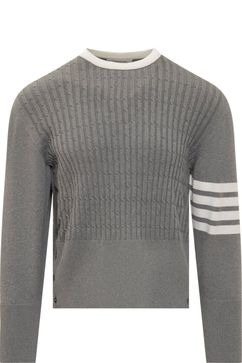 Thom Browne for Men Thom Browne 'placed Baby Cable' Sweater