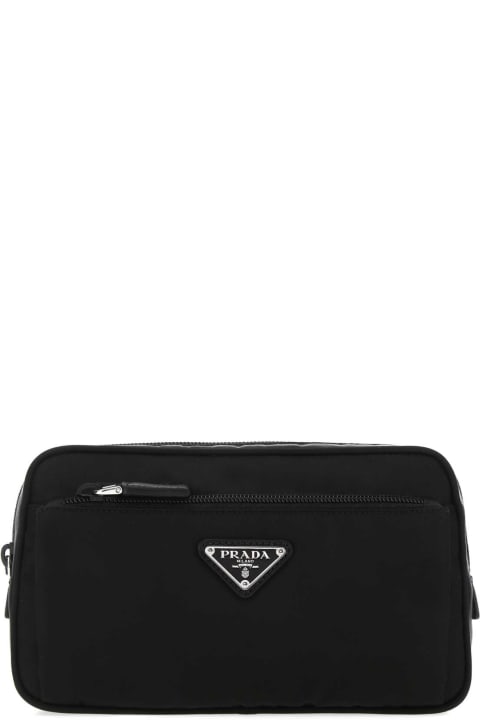 Bags for Men Prada Black Re-nylon Belt Bag