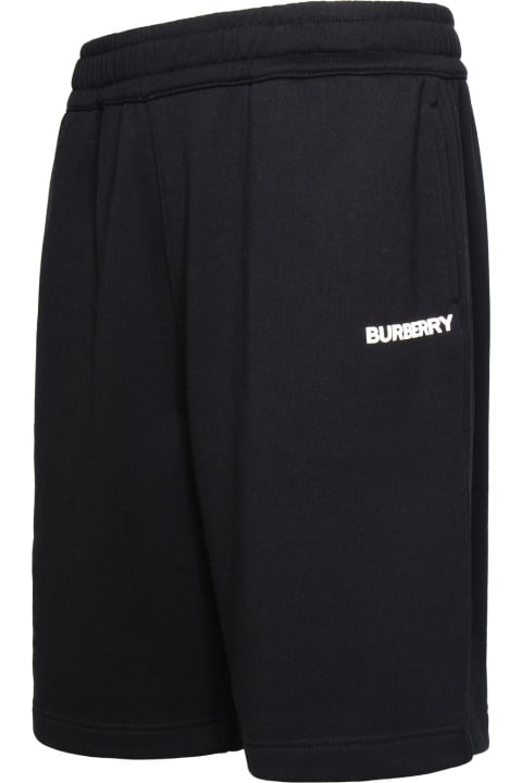 Pants for Men Burberry 'raphael' Black Cotton Bermuda Shorts