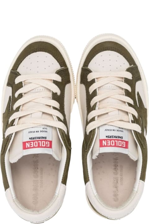 Golden Goose Shoes for Boys Golden Goose May Leather And Nubuck Upper Leather Star And Heel