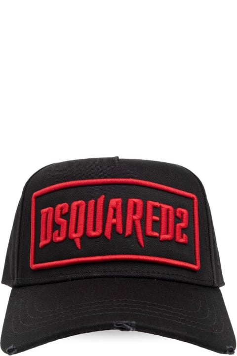 Dsquared2 Hats for Men Dsquared2 Logo Embroidered Baseball Cap