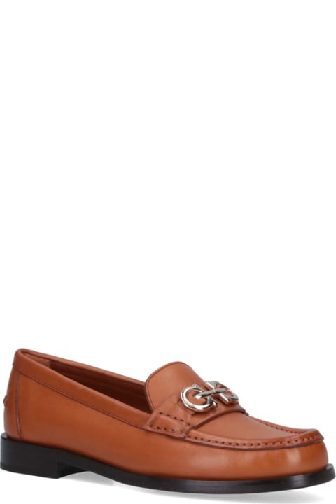 Flat Shoes for Women Ferragamo Gancini Loafers