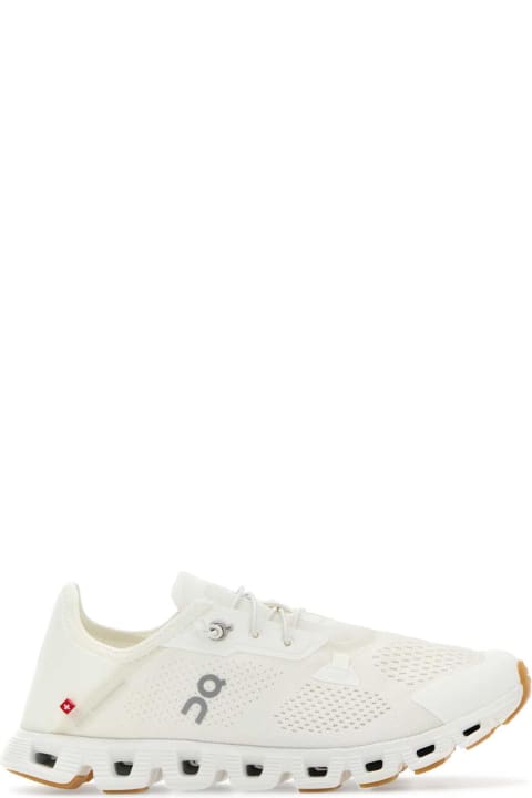 ON Sneakers for Men ON White Fabric Cloud 5 Coast Sneakers
