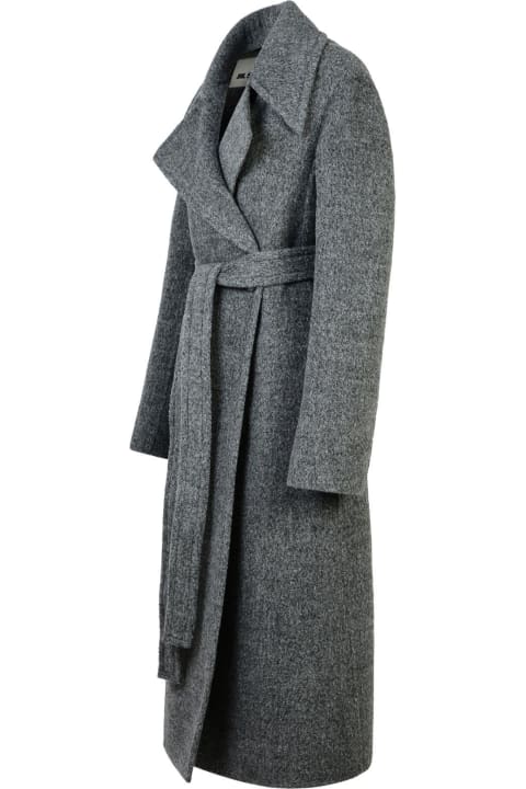 Clothing for Women Jil Sander Grey Wool Blend Coat