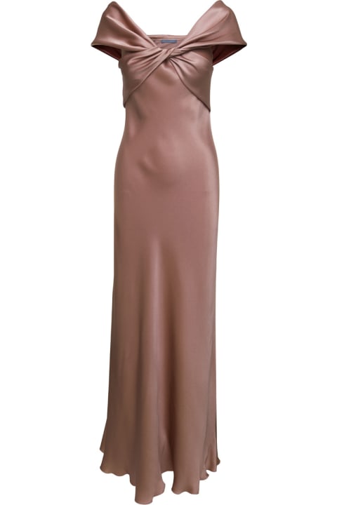 Alberta Ferretti for Women Alberta Ferretti Pink Satin Slip Dress In Silk Blend Woman