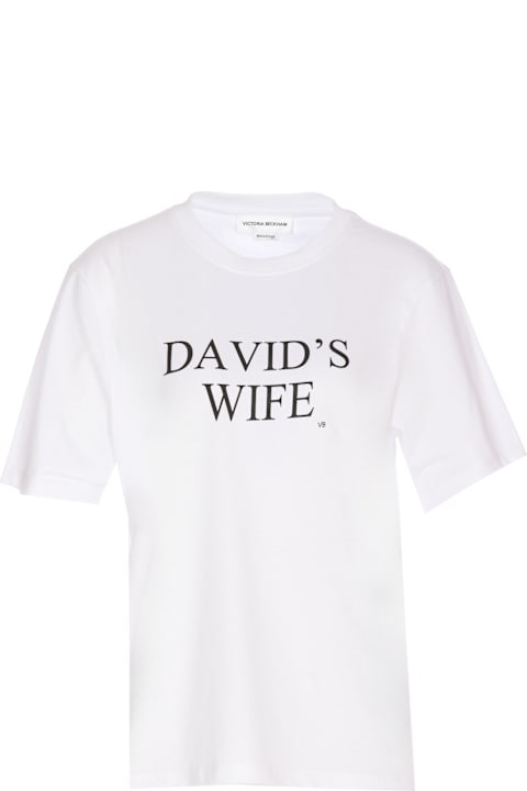 Victoria Beckham Topwear for Women Victoria Beckham Slogan David's Wife -shirt