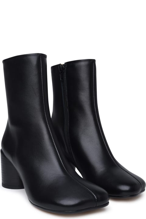 MM6 Maison Margiela Boots for Women MM6 Maison Margiela Black Leather Ankle Boots