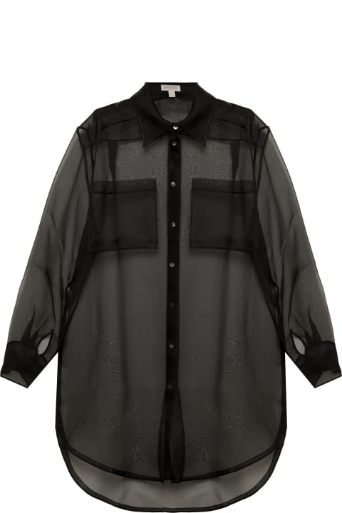 Materiel Woman's Black Sheer Organza Shirt
