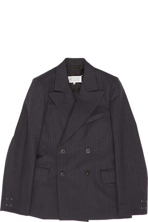 Coats & Jackets for Men Maison Margiela Barathea Striped Tailored Blazer