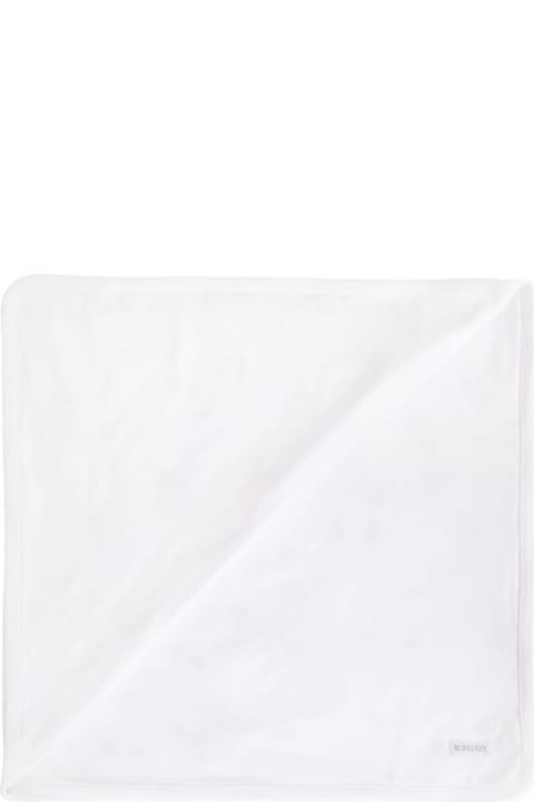 Burberry Accessories 
Gifts for Baby Girls Burberry White Blanket For Babykids With Teddy Bear