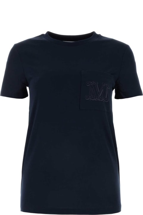 Clothing for Women Max Mara Midnight Blue Cotton Papaia T-shirt