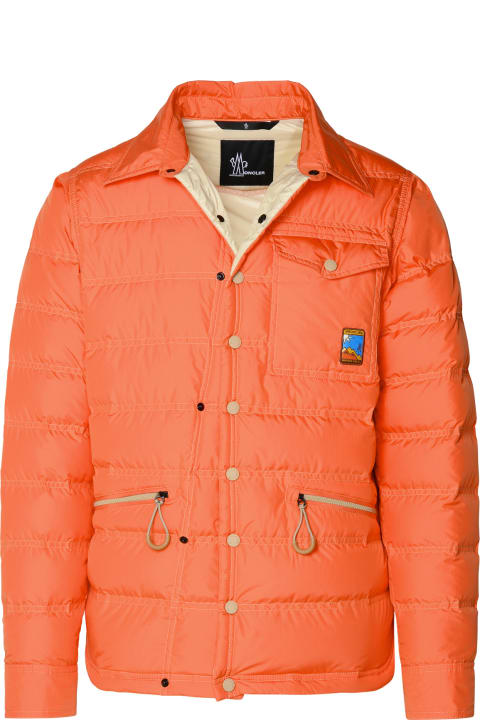 Moncler Grenoble Men Moncler Grenoble 'lavachey' Orange Polyester Down Jacket