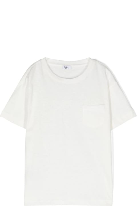 ガールズ Il GufoのTシャツ＆ポロシャツ Il Gufo White Cotton And Linen T-shirt