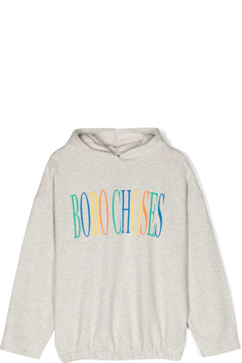 Bobo Choses for Kids Bobo Choses Gray Sweatshirt For Kids With Multicolor Logo