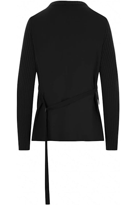 Ann Demeulemeester Sweaters for Women Ann Demeulemeester Buckle-strap Crew Neck Sweater