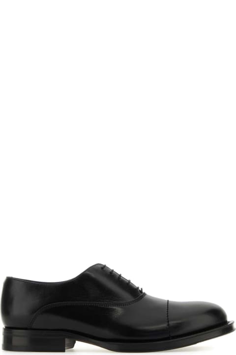 Fashion for Men Lanvin Black Leather Richelieu Medley Lace-up Shoes