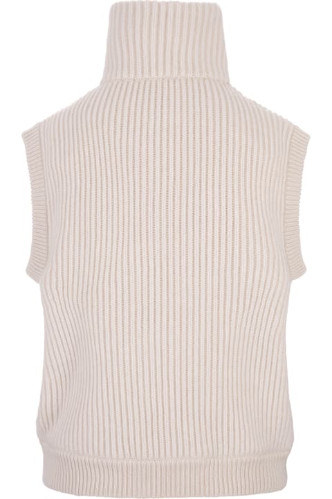 Fedeli for Women Fedeli Andrea Padded Gilet In Ice Cashmere