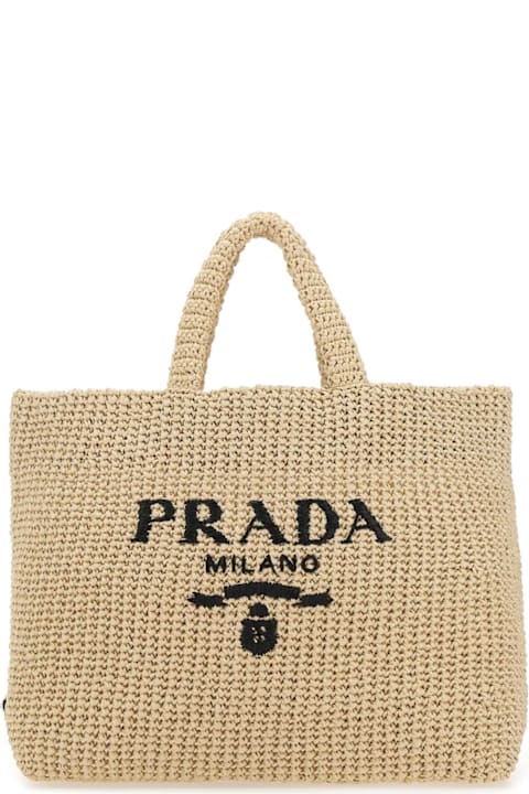 Prada for Women Prada Raffia Shopping Bag