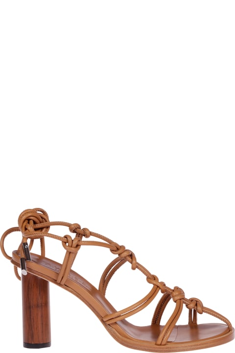 Rovena Sandals With Front Knot Detail And Heel
