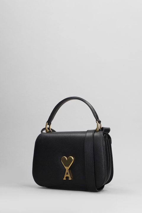 Bags for Women Ami Alexandre Mattiussi Shoulder Bag In Black Leather