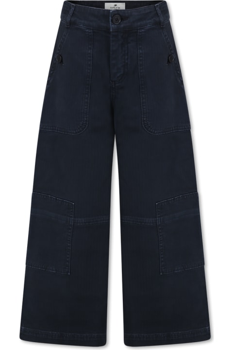 Bottoms for Boys Etro Blue Trousers For Boy With Pegaso And Logo