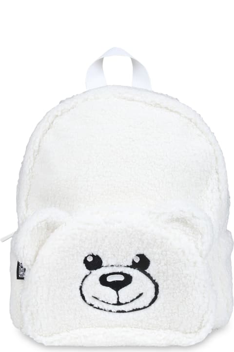 Moschino لـ Kids Moschino Ivory Backpack For Babykids With Teddy Bear