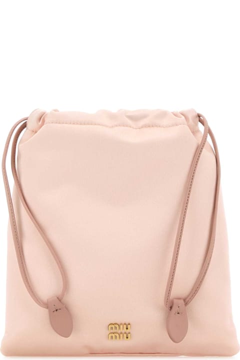 Miu Miu حقيبة أمتعة لـ السيدات Miu Miu Powder Pink Satin Pouch